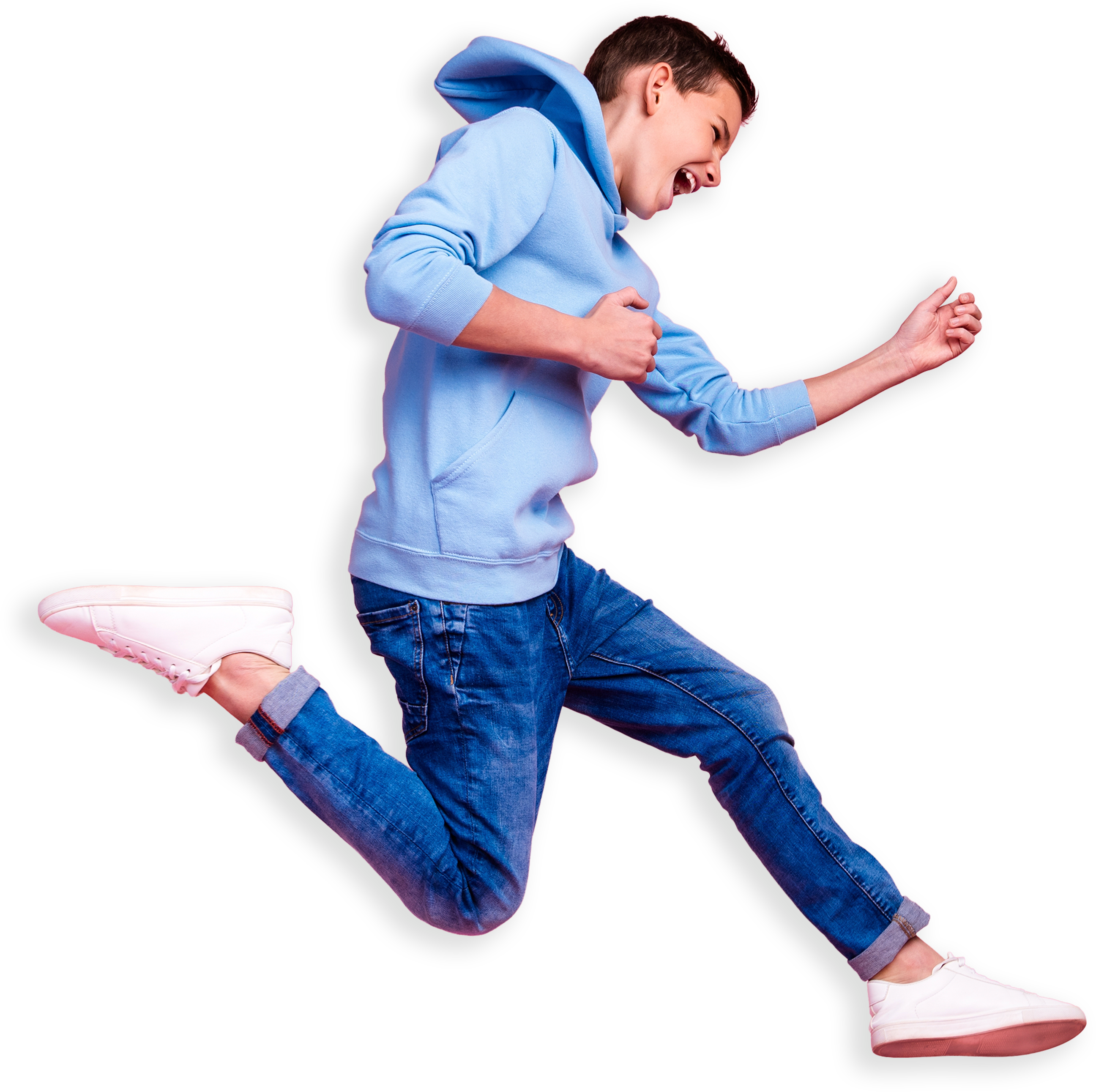 Student jumping